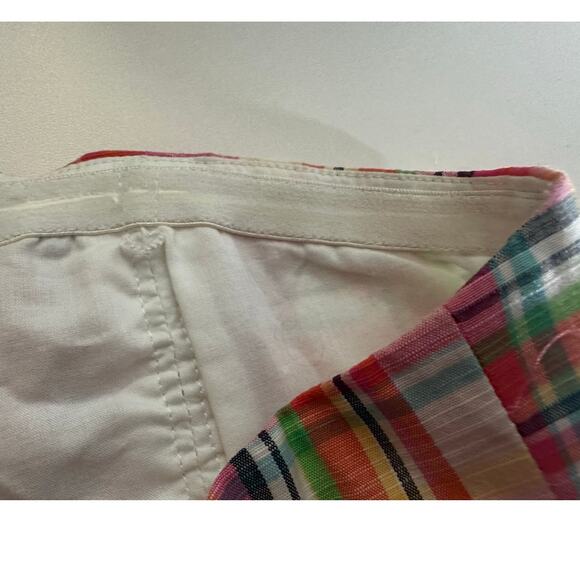 Lilly Pulitzer Vtg 4 Gweneth Madras Plaid Strapless Dress Smocked Coastal Preppy - Picture 6 of 11